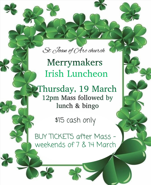 Merry Makers Irish Lunch